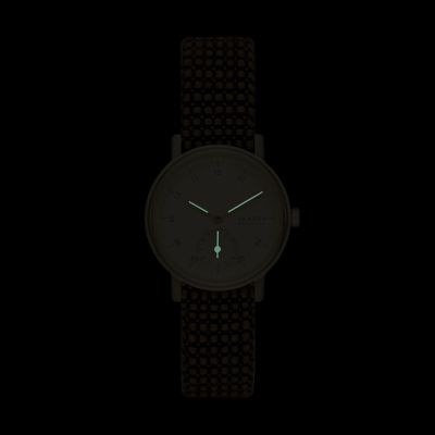 Kuppel Lille Two-Hand Sub-Second Brown Kvadrat Wool Watch SKW3106