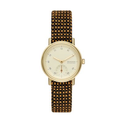 Kuppel Lille Two-Hand Sub-Second Brown Kvadrat Wool Watch SKW3106