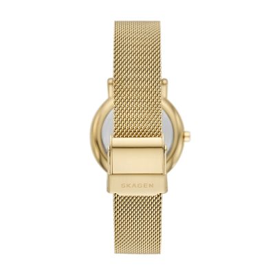 Signatur Lille Two-Hand Gold Stainless Steel Mesh Watch SKW3111