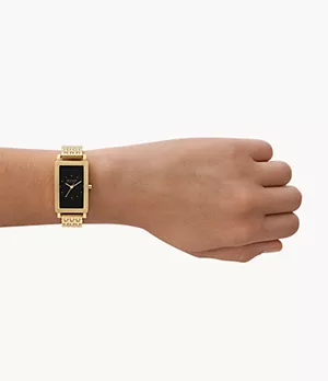 Hagen Three-Hand Gold Stainless Steel Watch