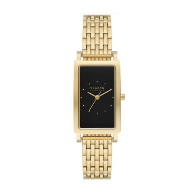 Hagen Three-Hand Gold Stainless Steel Watch