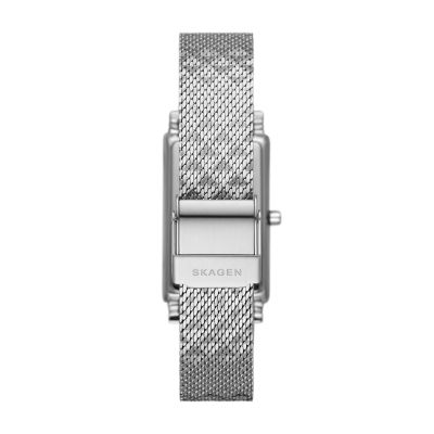 Hagen Three-Hand Silver Stainless Steel Mesh Watch SKW3115 - Skagen