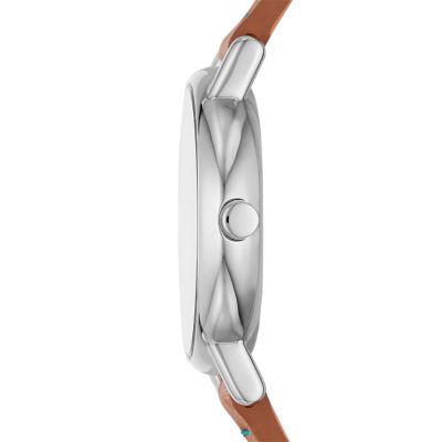 Skagen signatur tan hot sale leather watch