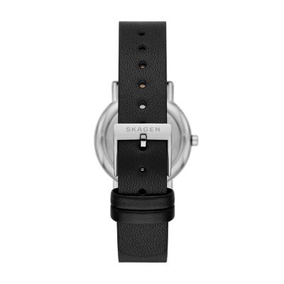 SIGNATUR LILLE 二針 ブラック レザーウォッチ SKW3120 - Skagen