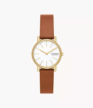 Signatur Lille Two-Hand Brown Leather Watch