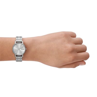 Signatur Lille Two-Hand Silver Stainless Steel Bracelet Watch