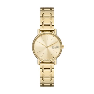 Signatur Lille Two-Hand Gold Stainless Steel Bracelet Watch SKW3124 - Skagen