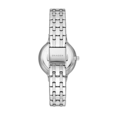 Anita Lille Three-Hand Silver Stainless Steel Bracelet Watch