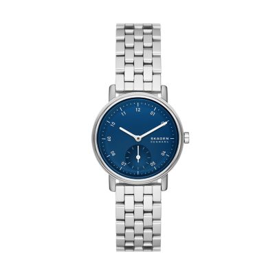 Skagen blue dial women's on sale watch