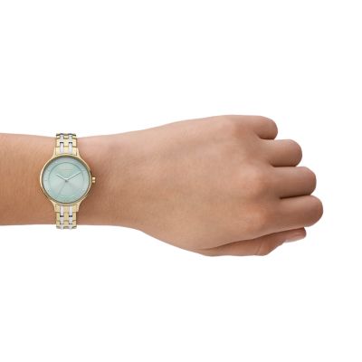 Skagen women's gold on sale watch