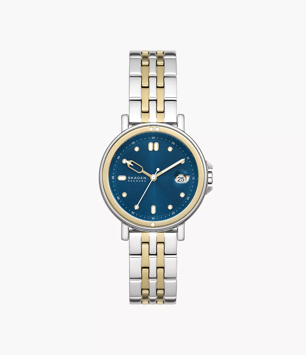 Skagen Women’s Signatur Lille Sport Three-Hand Date Two-Tone Stainless Steel Bracelet Watch