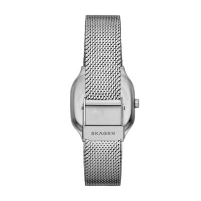Mellem Lille 三針 シルバー ステンレススチールウォッチ SKW3163 - Skagen