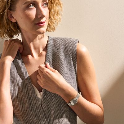 Mellem Lille 三針 シルバー ステンレススチールウォッチ SKW3163 - Skagen