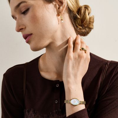 Anita Oval 二針 ツートーン ステンレススチールウォッチ SKW3183 - Skagen