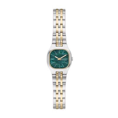 Gold,Silver for Mellem Micro Two-Hand Two-Tone Stainless Steel Watch