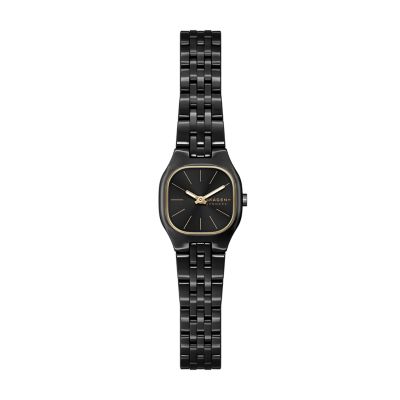 Mellem Micro Two-Hand Black Stainless Steel Watch