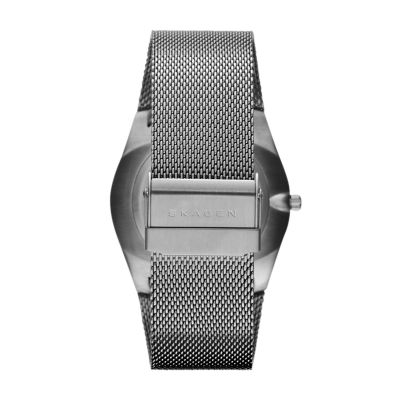 Mesh Melbye Titanium and Charcoal SKW6007 Watch Steel Skagen - Day-Date