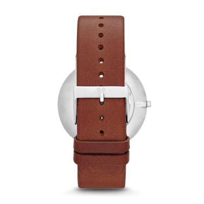 ANCHER ミディアムブラウン レザーウォッチ SKW6082 - Skagen