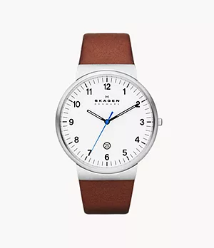 Ancher Medium Brown Leather Watch