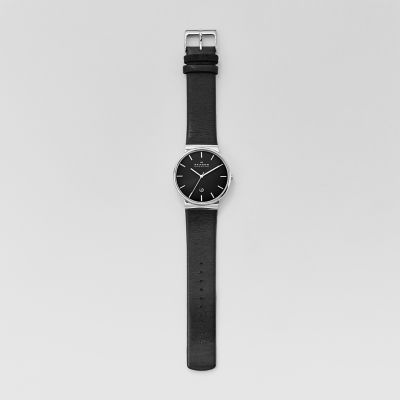 Ancher Midnight Leather Watch SKW6104 Skagen