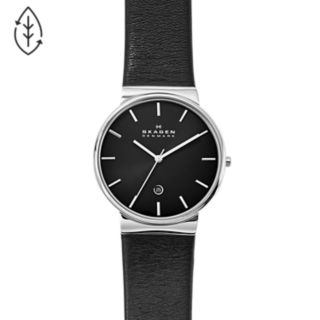 Ancher Black Leather Watch