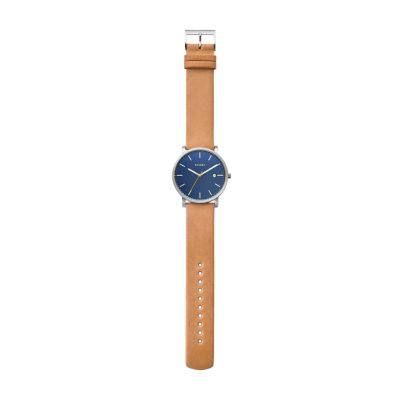 HAGEN タンレザーウォッチ SKW6279 - Skagen