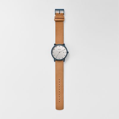 Hagen leather watch hot sale