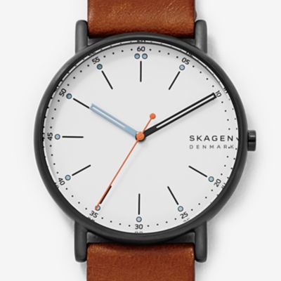 Signatur Medium Brown Leather Watch