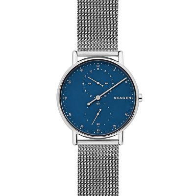 Signatur Three-Hand Midnight Steel Mesh Watch SKW6579 - Skagen