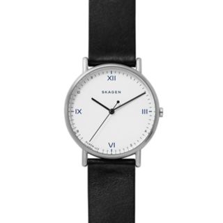 SKAGEN x Playtype Signatur Black Leather Watch