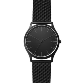 Jorn Black Steel-Mesh Watch