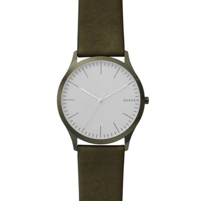 バンドレザー系SKAGEN HENRIKSEN LiteHide™レザーウォッチ