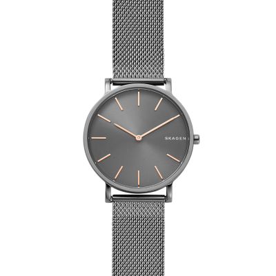 slim metal watch