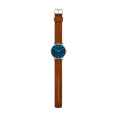 HAGEN SLIM ブラウンレザーウォッチ SKW6446 - Skagen