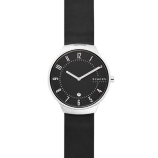 Grenen Black Leather Watch