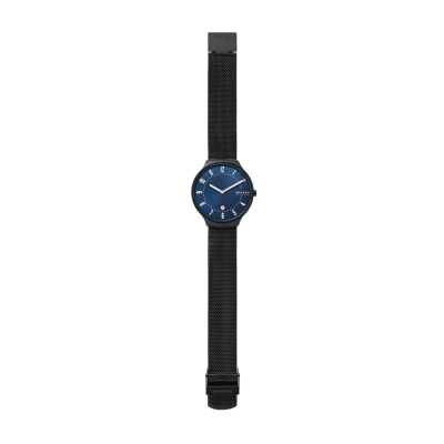 GRENEN SLIM ブラックスチールメッシュウォッチ SKW6461 - Skagen