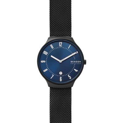 trechter hand Lionel Green Street Grenen Black Steel Mesh Watch SKW6461 - Skagen