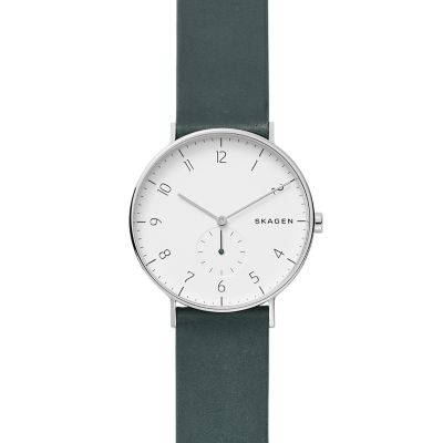 AAREN グリーンレザーウォッチ SKW6466 - Skagen