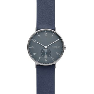 Aaren Blue Leather Watch