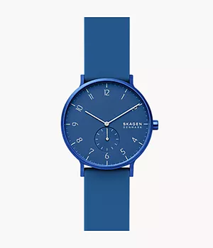 Aaren Kulor Marine Blue Silicone 41mm Watch