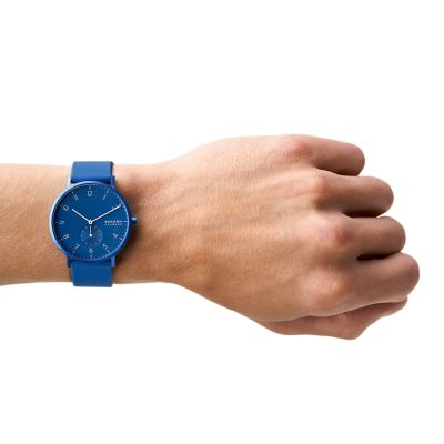 Aaren Kulor Marine Blue Silicone 41mm Watch SKW6508 - Skagen