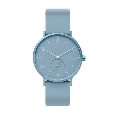 Aaren Kulor Sky Blue Silicone 41mm Watch SKW6509 - Skagen