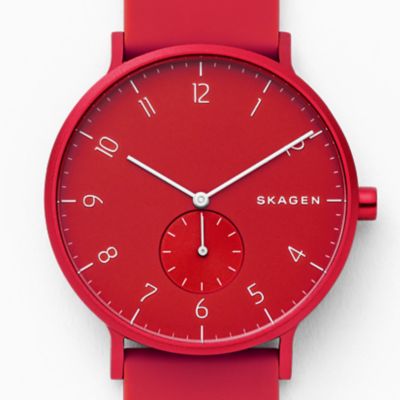 AAREN KULOR 41mm ポピーレッド シリコンウォッチ