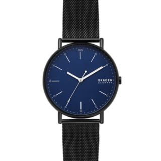Signatur Black Steel-Mesh Watch