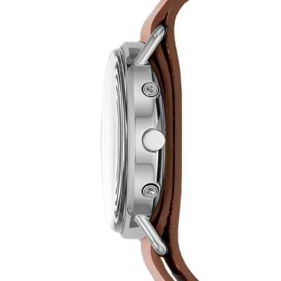 Horizont Brown Leather Dual Time Watch