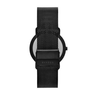 Skagen men's hotsell black mesh watch