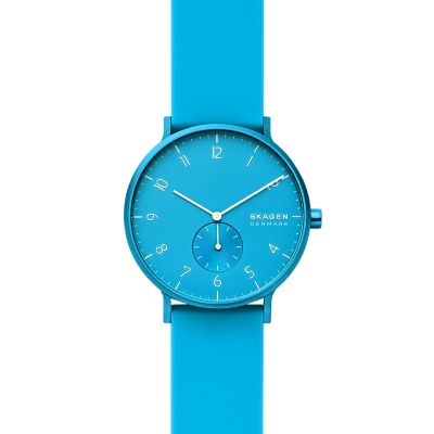 AAREN KULOR 41mm フォレストグリーンシリコンウォッチ SKW6545 - Skagen