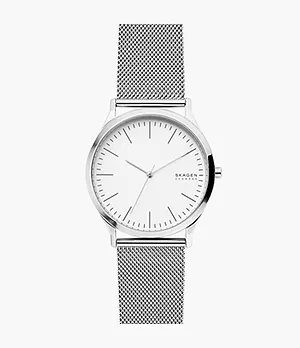 Jorn Silver-Tone Steel Mesh Watch