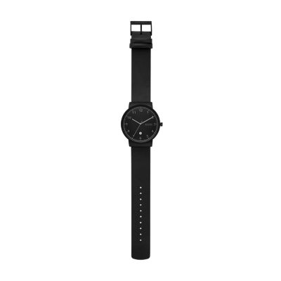 Ancher Three-Hand - Midnight Date SKW6567 Leather Watch Skagen