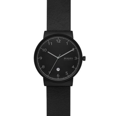 Skagen black 2025 mens watch